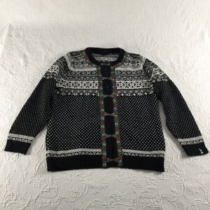 Icewear Iceland Norwegian Wool Cardigan Sweater Large Metal Clasp Frog Closure